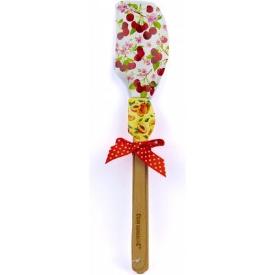 ALVARAK Stěrka kuchyňská 2 ks 32 + 21 cm, silikon/dřevo, třešeň/meruňka