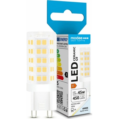 Modee Lighting LED G9 Ceramic žiarovka 4,3W studená biela ML-G9C6000K4,3WN