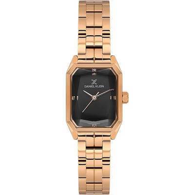 Daniel Klein DK. 1.14157-5 - Дамски, Кварц, 21x31mm, Роз. злато стомана, Кристали, 3 ATM - Premium