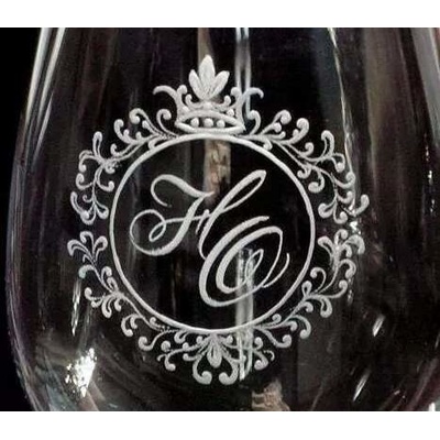 Rytiskla cz dekor monogram vz011 pp svatební na sklenice a půllitry např 500 ml