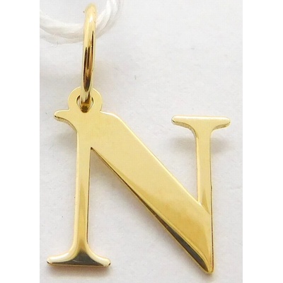 Klenoty Budín Zlatý přívěsek písmeno N GUPYN 43351