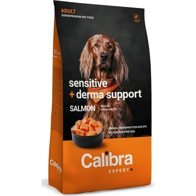 Calibra EXPERT+ Adult Sensitive & Derma Support lososové 12 kg