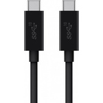Belkin USB-C към USB-C кабел за устройства с USB-C порт (100 см) - Belkin USB-C 3.1 to USB-C 100W Cable (черен) (F2CU052bt1M-BLK)