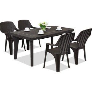 BICA Градинска мебел Bergen/Alta за 4 души Бика кафява (BC437BR-4xBC28BR)