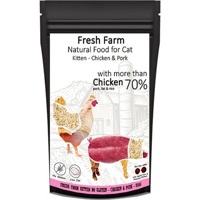 Fresh Farm No Gluten Kitten Kuracie a bravčové 10 g