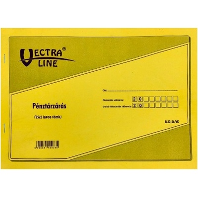 VECTRALINE Отпечатано заключване на касов апарат VECTRALINE A/4 в легнало положение 25x2 листа B22-26/VK (B22-26/VK)