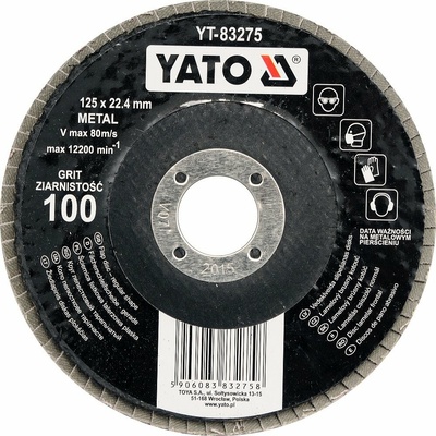 Yato Kotouč lamelový brusný na kov 125x22,4mm P36