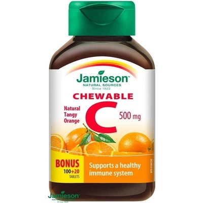 Jamieson Vitamín C 500 mg broskyňa 120 cmúľacích tabliet
