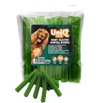 Uniq Pets Dog Snacks Dental Mint Flavor Dental Bones дентални лакомства за кучета с ментов вкус, 500 g