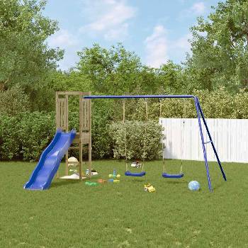 vidaXL Комбинирано детско съоръжение за игра, импрегниран бор (3155959)