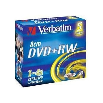 Verbatim DVD+RW DataLife PLUS 8cm Mini 1,4GB 4x, jewel box 5ks (43565)