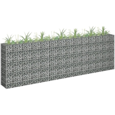 Nabytek XL Gabionový vyvýšený záhon pozinkovaná ocel 270 x 30 x 90 cm