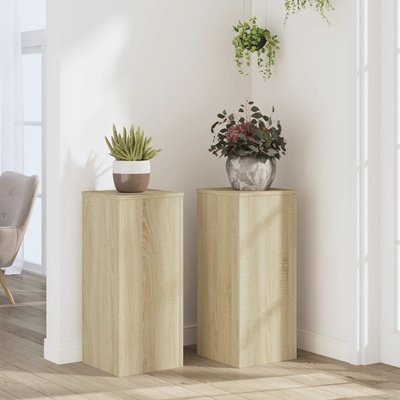 vidaXL Стойки за растения 2 бр дъб сонома 30x30x70 см инженерно дърво (852926)