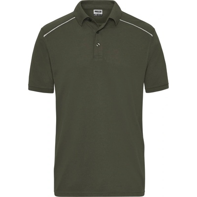 James & Nicholson polokošile Solid JN 892 krátký rukáv pánská Olivová