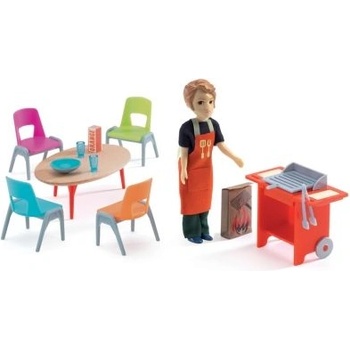 DJECO - Обзавеждане за куклена къща - Барбекю и аксесоари (DJ07829)