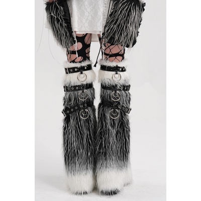 Devil fashion калцуни DEVIL FASHION - Черно и бяло готик Punk - AS193