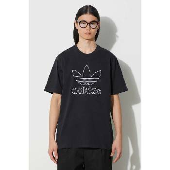 adidas Originals Памучна тениска adidas Originals Trefoil Tee в черно с принт IU2347 (IU2347)