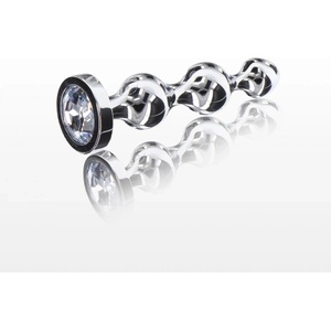 ToyJoy Метална анална играчка с прозрачен кристал Diamond Star Beads M