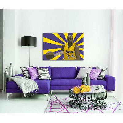 Ručne maľovaný POP Art obraz Koby Bryant - 150x100 cm