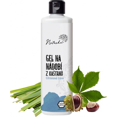Natasha Gel na nádobí z kaštanů Citronová tráva 500 ml