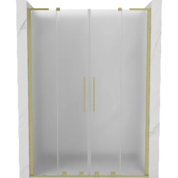 Mexen Velar L Duo плъзгащи се душ врати 160 см, мъгла, златисто четкано - 871-160-003-32-55 (871-160-003-32-55)