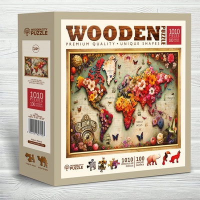 WOODEN CITY Dřevěné Barevná mapa 1010 dielov