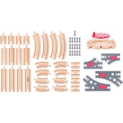 Set kolejí s točnou, 50ks – Zboží Dáma