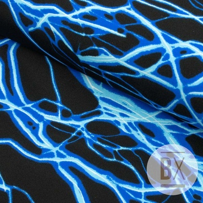 Plavkovina vzorovaná - Storm black/royal blue