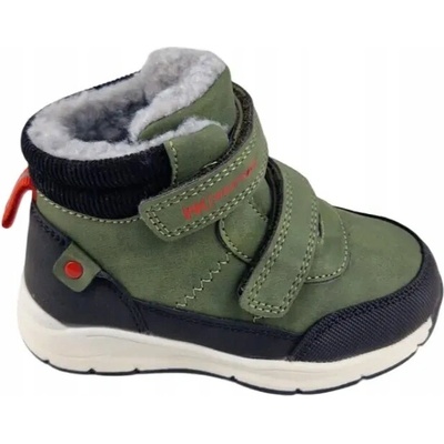 Wojtyłko dětské zimní boty pro chlapce zelené 26092 zateplené na suchý zip