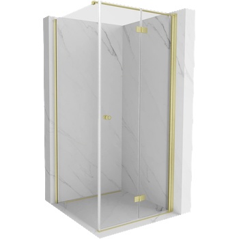 Mexen Mist-F сгъваема душкабина дясна 100 x 100 cm, прозрачна, златиста четка - 8A6T-100-100-55-00-P (8A6T-100-100-55-00-P)