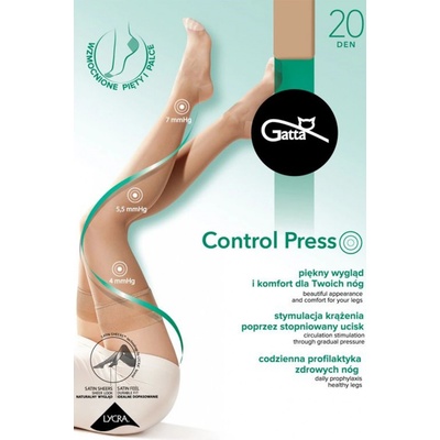 Gatta Samodržiace pančuchy Control Press Béžová