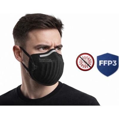 BreaSAFE nano respirátor CLASSIC FFP3 černý – Zboží Mobilmania