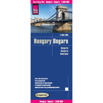 Reise Know-How Verlag mapa Hungary (Maďarsko) 1:380 t.