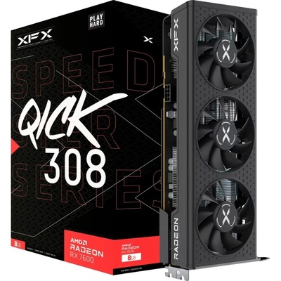 XFX Radeon RX 7600 SPEEDSTER QICK 308 Black Edition 8GB GDDR6 RX-76PQICKBY