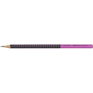 Faber-Castell Графитен молив, HB, триъгълен, FABER-CASTELL "Grip 2001", черен, розов 517011 (517011)