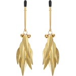 Rimba Bondage Play Nipple Clamps with Feathers Gold