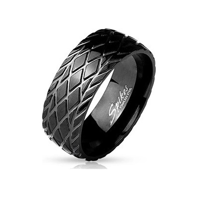 Šperky4U Ocelový prsten dekor pneumatika OPR1920