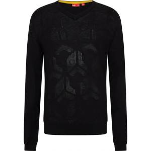 PUMA Мъжки пуловер Puma Kinitted Graphic Jumper Mens - Black