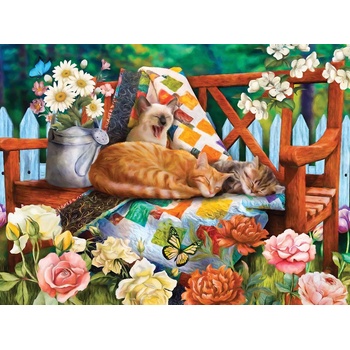 Image 1 of SunsOut - Puzzle Garden Cats - 1 000 piese