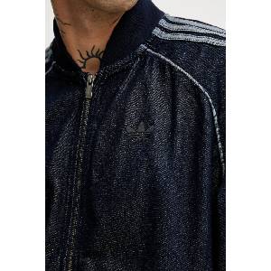 Adidas суичър с цип от деним Adicolor loose SST (JX6461)