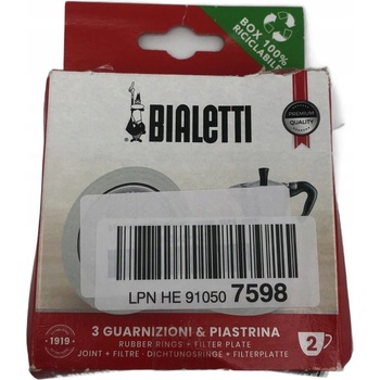 Bialetti 2 hliník sitko + silikonové tesnenie 3 ks