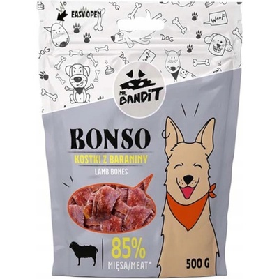 Mr. Bandit Bonso psí pamlsek Kostky jehněčí 500 g