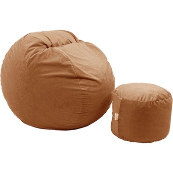 Image 1 of PUFRELAX Комплект Барбарон с табуретка за крака, Matusalem, Creamsicle, Перящ се калъф, Подходящ за деца, 500л (PUF-M-MO-PT-CMS)