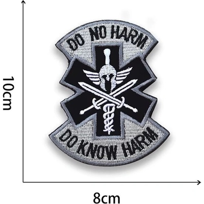 WARAGOD Vyšívaná nášivka Do No Harm The Vintage Totem Legion Symbol 05