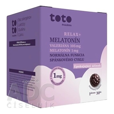 TOTO MELATONÍN RELAX+ želatínové bonbóny 30 ks
