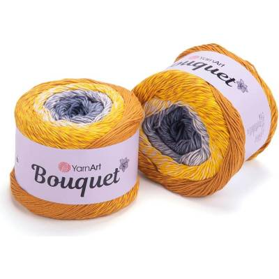 Yarn Art Bouquet 710 hořčicová žlutá šedá