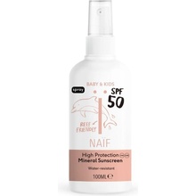 NAIF Ochranný sprej na opalování SPF50 pro děti a miminka 100 ml