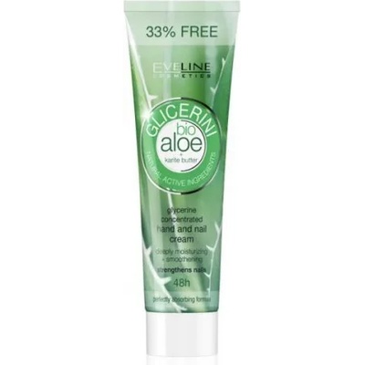 Eveline Cosmetics GLICERINI bio Aloe крем за ръце и нокти с алое и глицерин 100мл