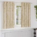Pure Line Home Кадифени завеси в цвят бежов с метални халки, 2 бр. , 140 x 175 см - zalegloto - 50,07 лв