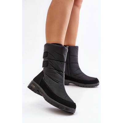 Progress PROGJ-21-16 black snow boots with zip